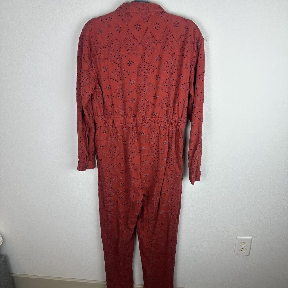 Free People Rust Eyelet Utility Jumpsuit - Picture 7 of 8